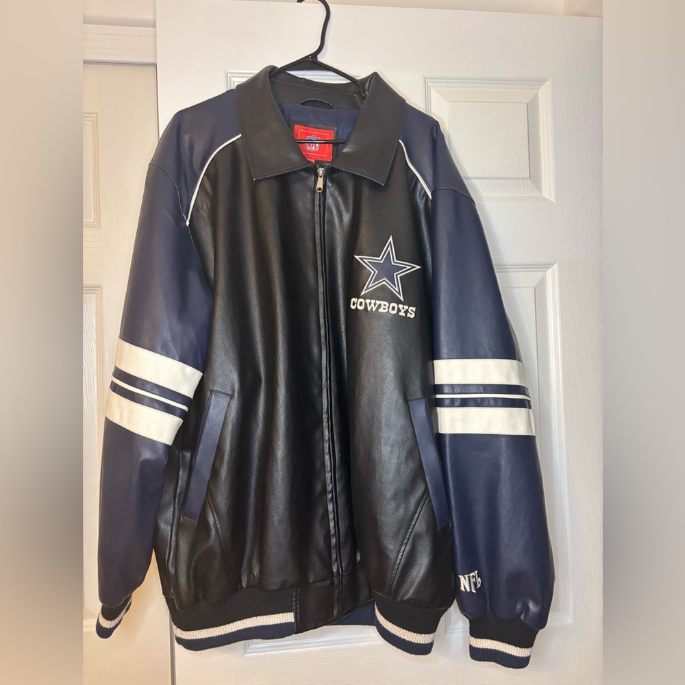 NFL Logo Patch Jacket with Red and Blue